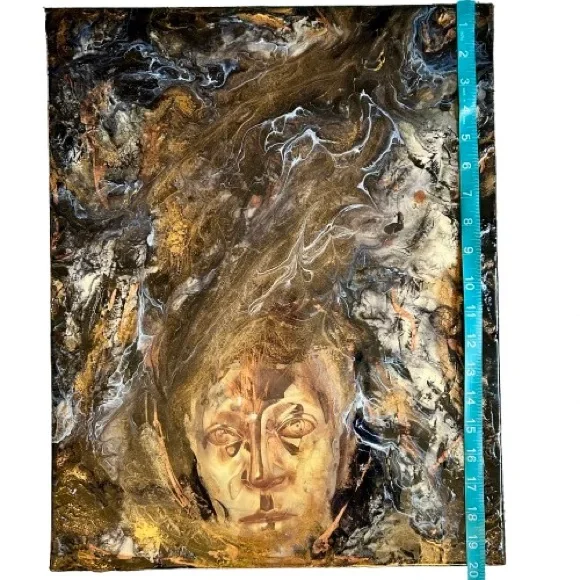 16”x20” Original Mixed Media Painting on Canvas Artwork - Picture 5 of 8